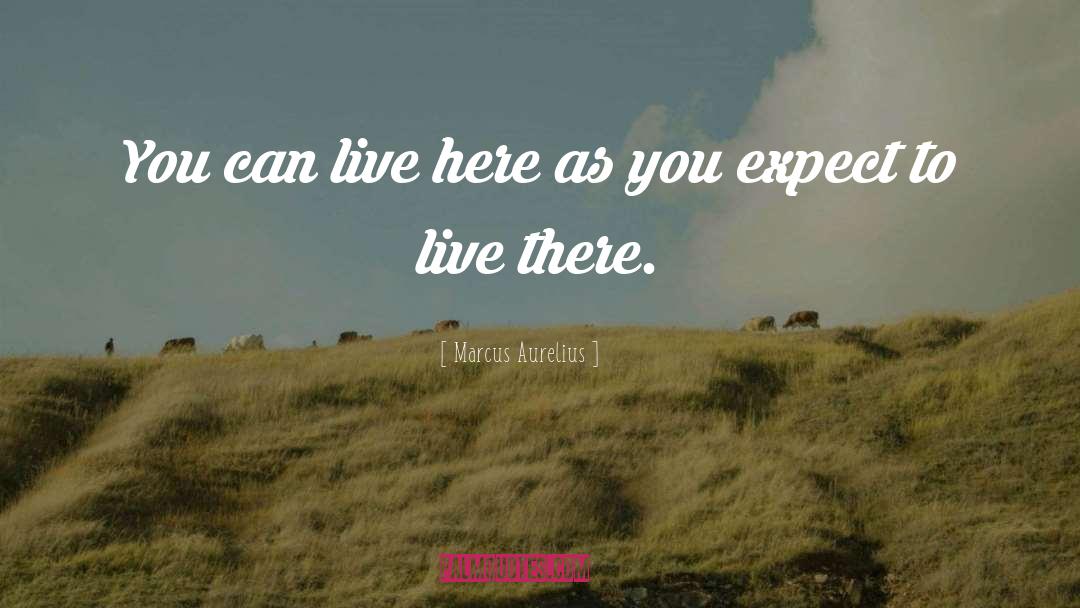 Marcus Aurelius Quotes: You can live here as