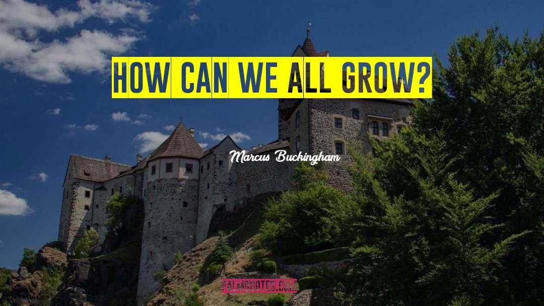 Marcus Buckingham Quotes: How can we all grow?
