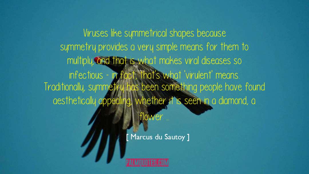 Marcus Du Sautoy Quotes: Viruses like symmetrical shapes because