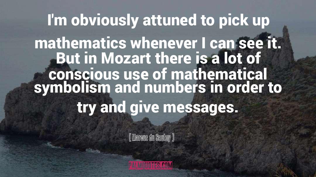Marcus Du Sautoy Quotes: I'm obviously attuned to pick