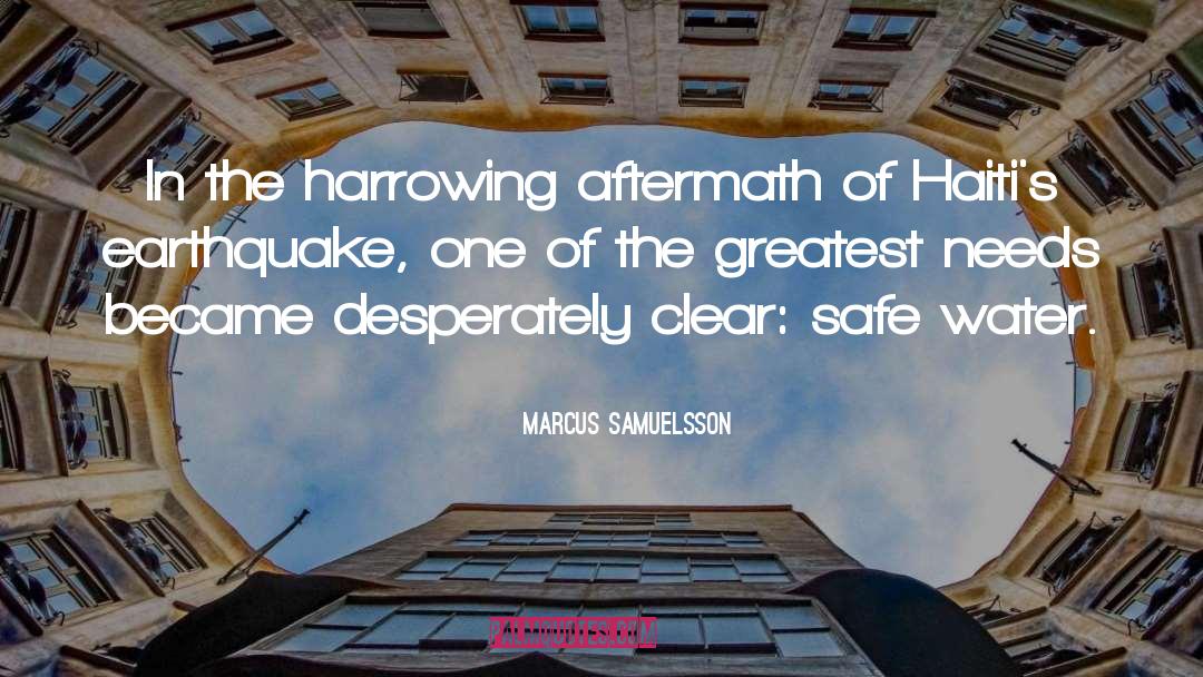 Marcus Samuelsson Quotes: In the harrowing aftermath of