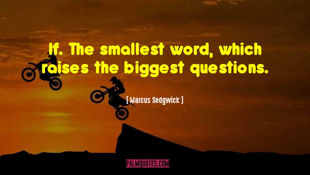 Marcus Sedgwick Quotes: If. The smallest word, which