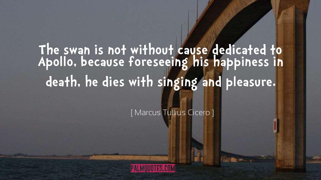 Marcus Tullius Cicero Quotes: The swan is not without