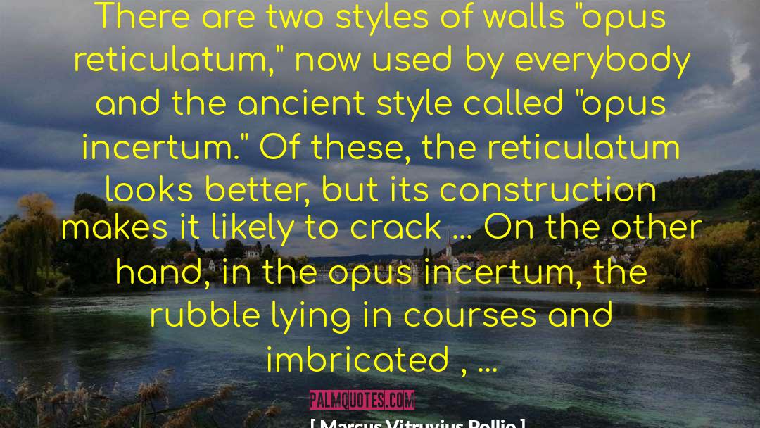 Marcus Vitruvius Pollio Quotes: There are two styles of