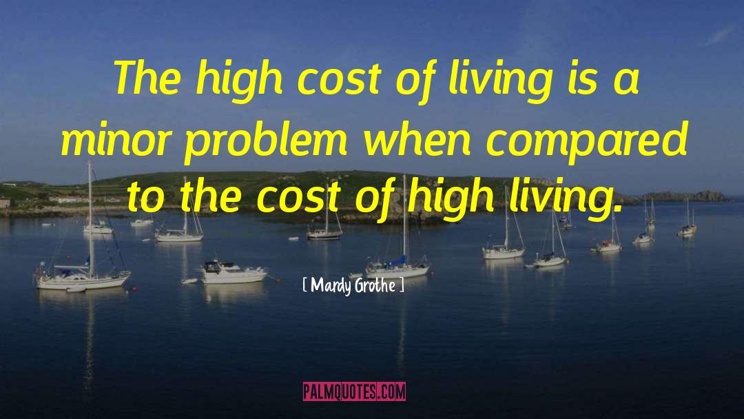 Mardy Grothe Quotes: The high cost of living