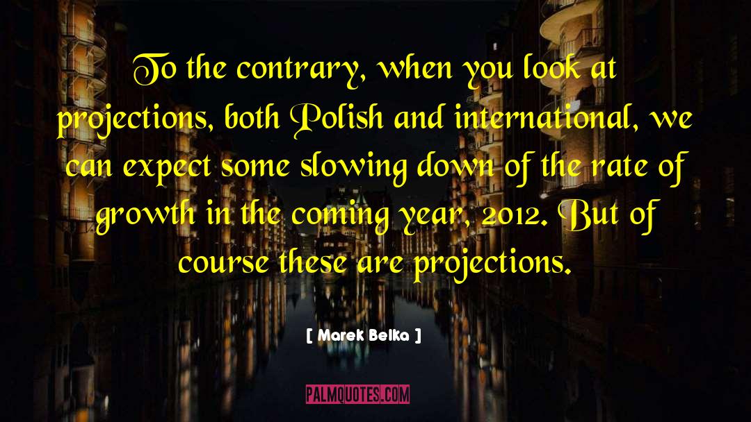 Marek Belka Quotes: To the contrary, when you