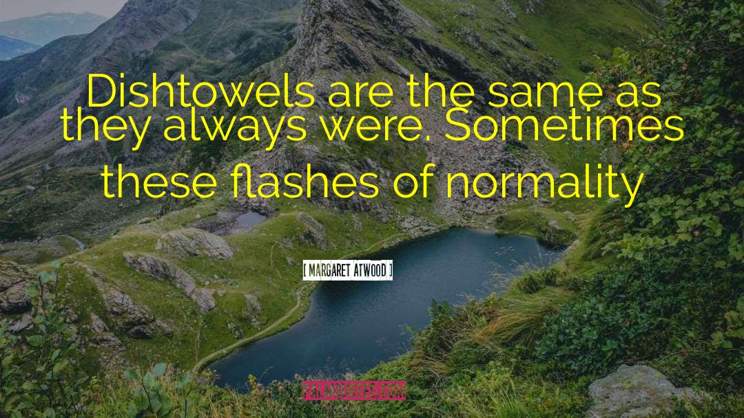 Margaret Atwood Quotes: Dishtowels are the same as