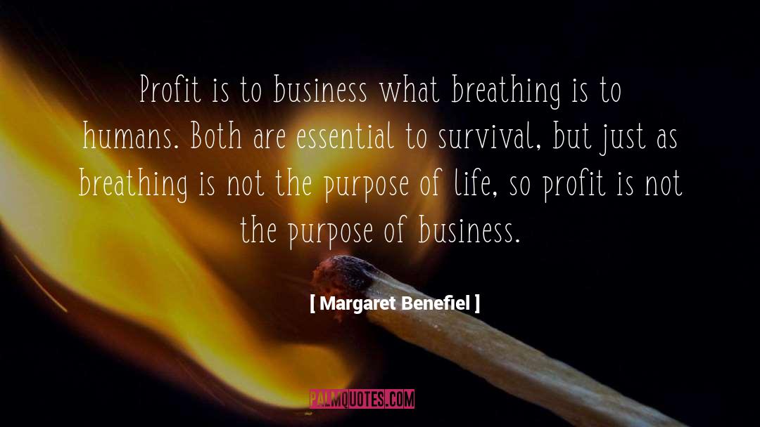 Margaret Benefiel Quotes: Profit is to business what
