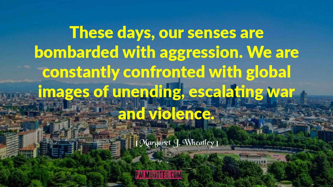 Margaret J. Wheatley Quotes: These days, our senses are