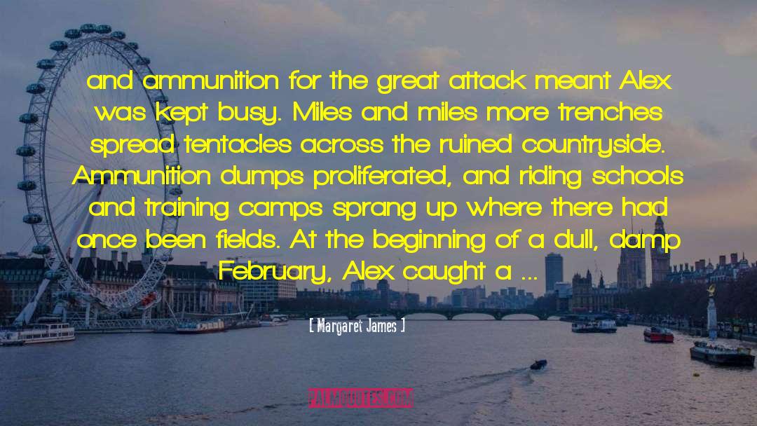 Margaret James Quotes: and ammunition for the great
