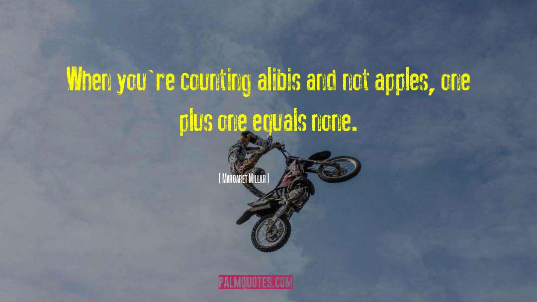 Margaret Millar Quotes: When you're counting alibis and