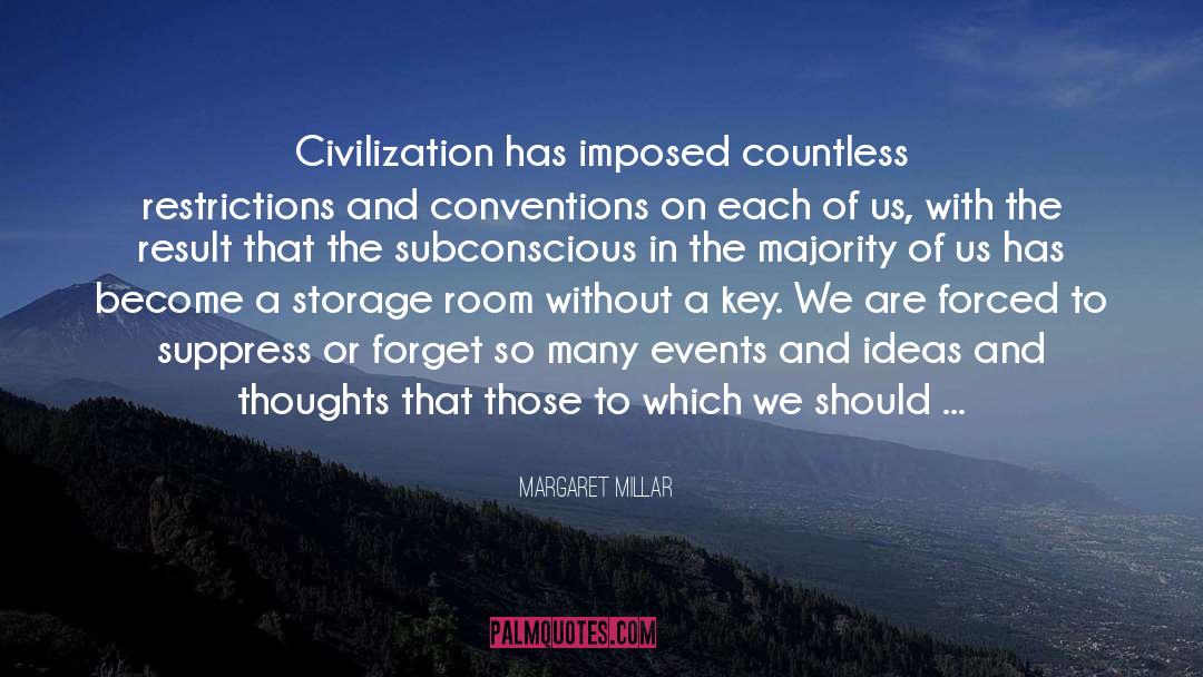 Margaret Millar Quotes: Civilization has imposed countless restrictions