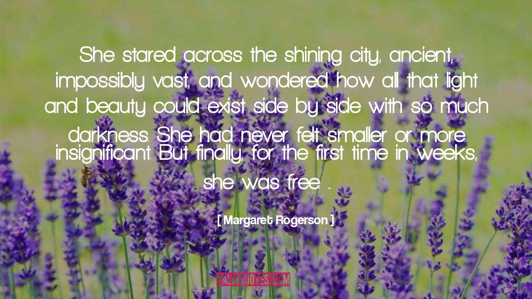 Margaret Rogerson Quotes: She stared across the shining