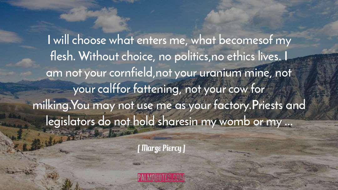 Marge Piercy Quotes: I will choose what enters