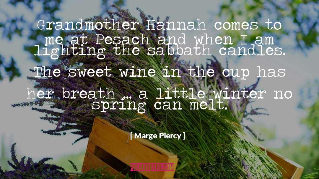 Marge Piercy Quotes: Grandmother Hannah comes to me