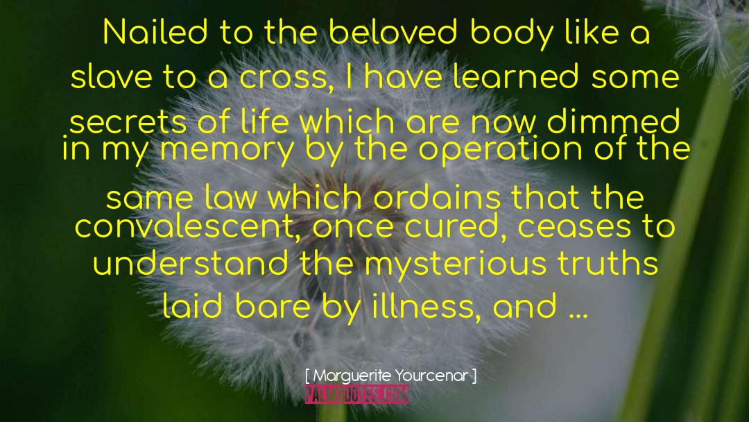 Marguerite Yourcenar Quotes: Nailed to the beloved body