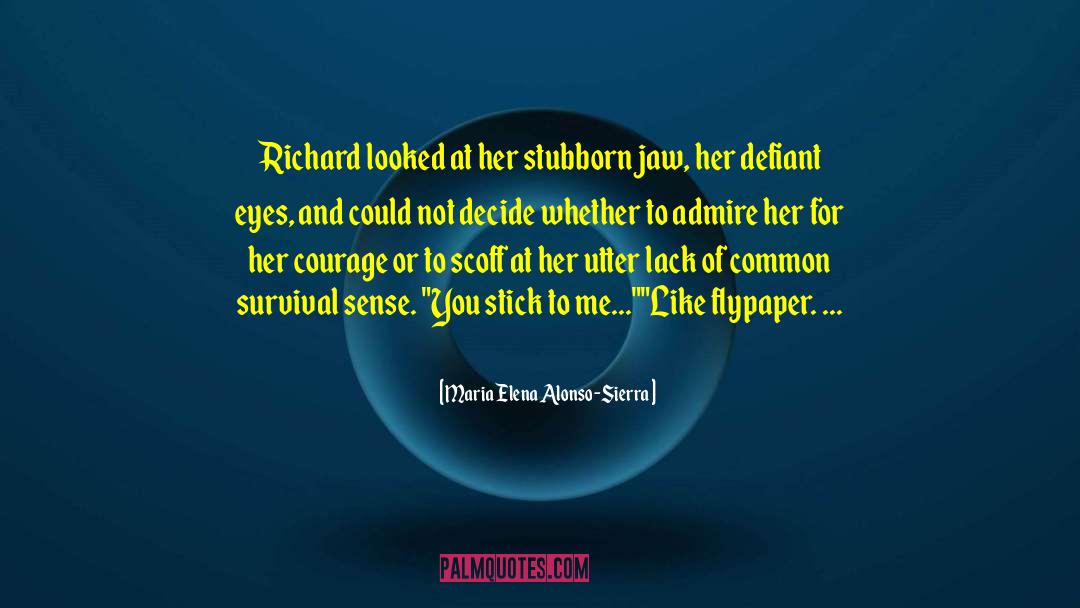 Maria Elena Alonso-Sierra Quotes: Richard looked at her stubborn