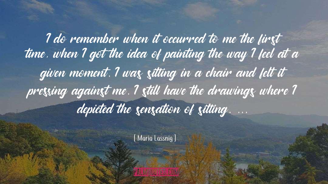 Maria Lassnig Quotes: I do remember when it