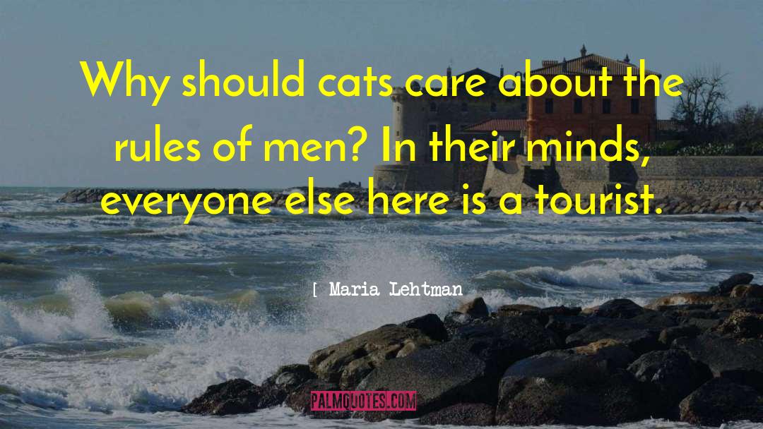 Maria Lehtman Quotes: Why should cats care about
