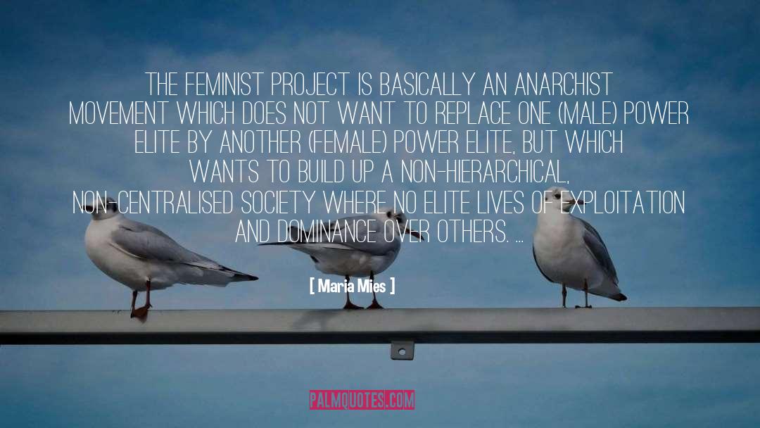 Maria Mies Quotes: The feminist project is basically