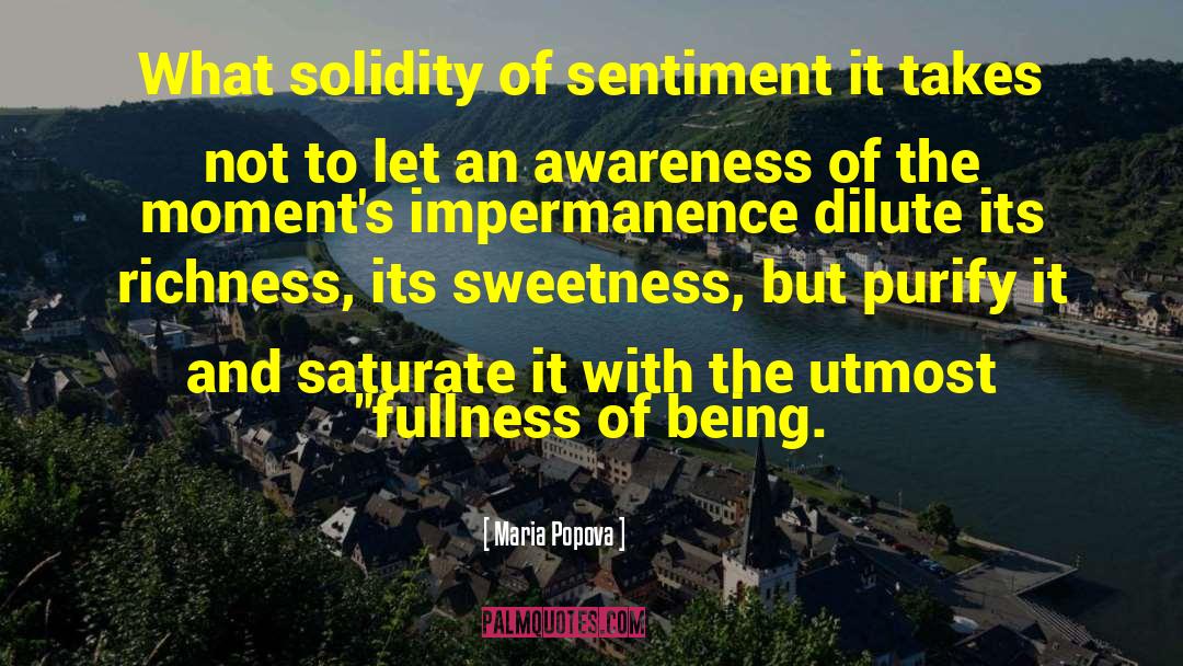 Maria Popova Quotes: What solidity of sentiment it