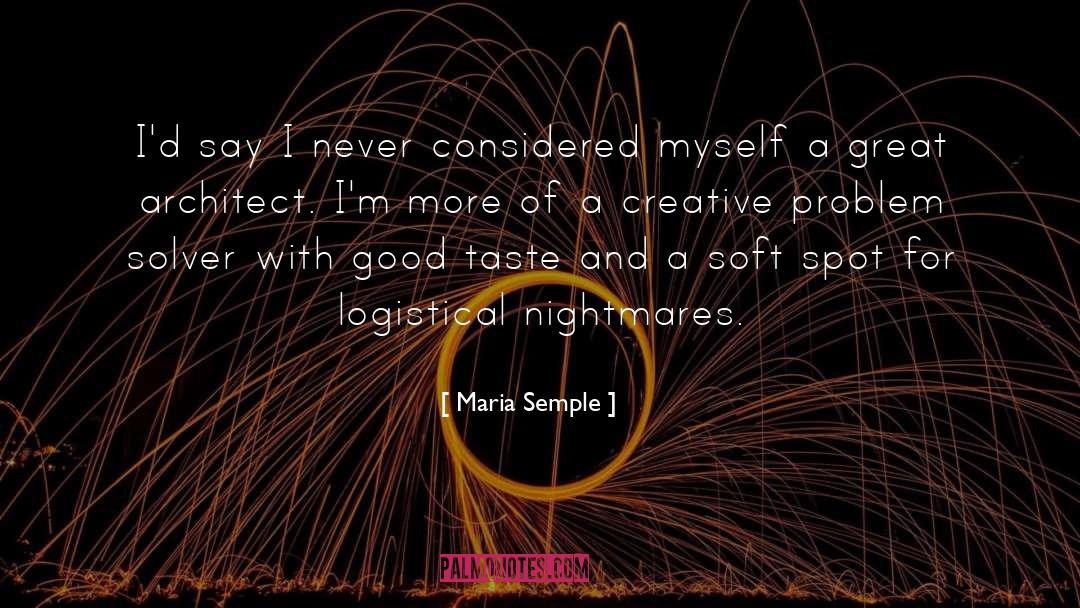 Maria Semple Quotes: I'd say I never considered