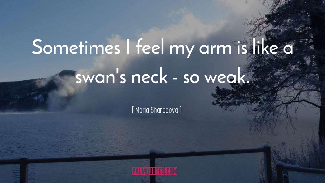 Maria Sharapova Quotes: Sometimes I feel my arm
