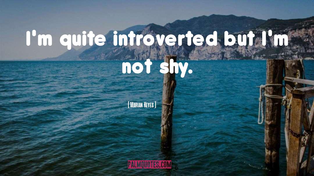 Marian Keyes Quotes: I'm quite introverted but I'm