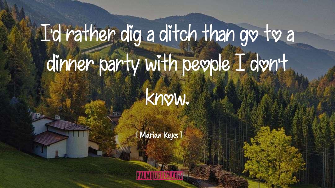 Marian Keyes Quotes: I'd rather dig a ditch