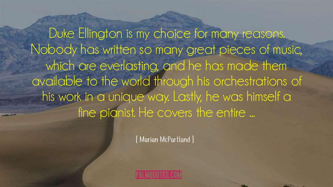 Marian McPartland Quotes: Duke Ellington is my choice