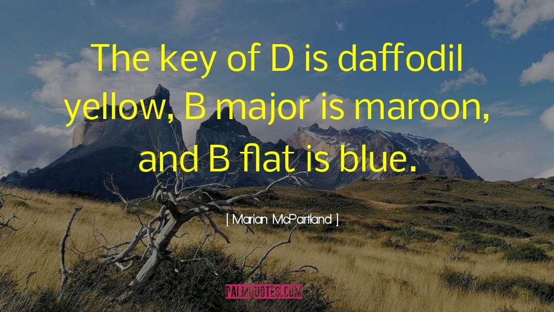 Marian McPartland Quotes: The key of D is