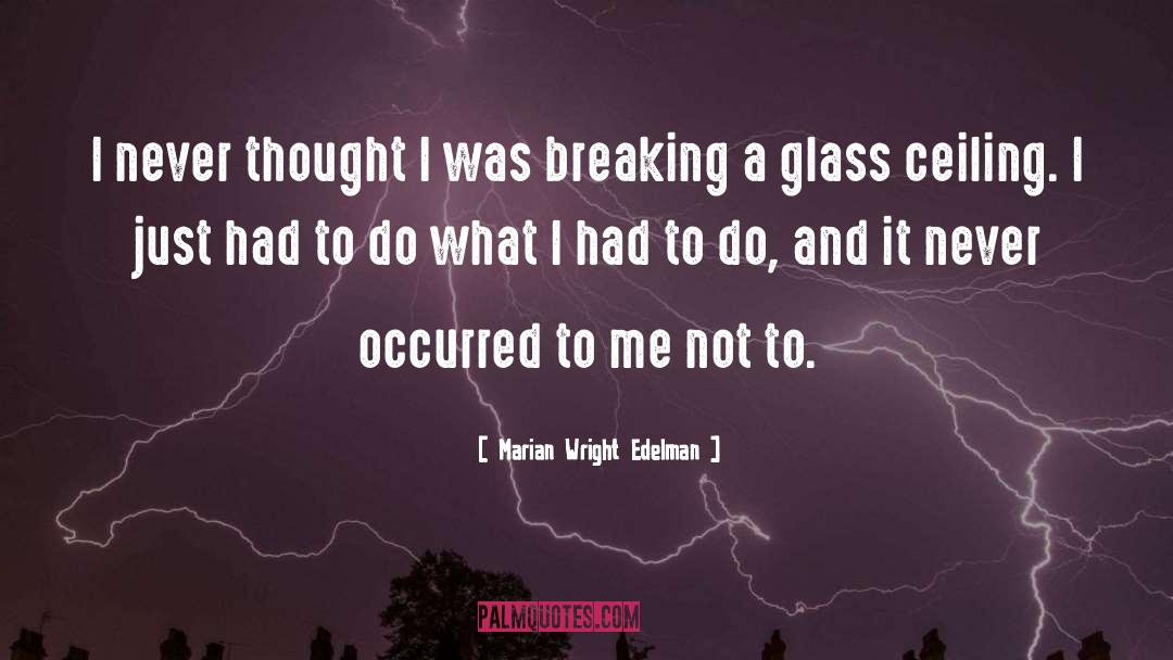 Marian Wright Edelman Quotes: I never thought I was