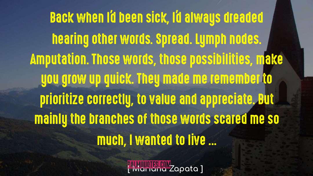 Mariana Zapata Quotes: Back when I'd been sick,