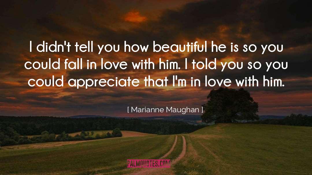 Marianne Maughan Quotes: I didn't tell you how