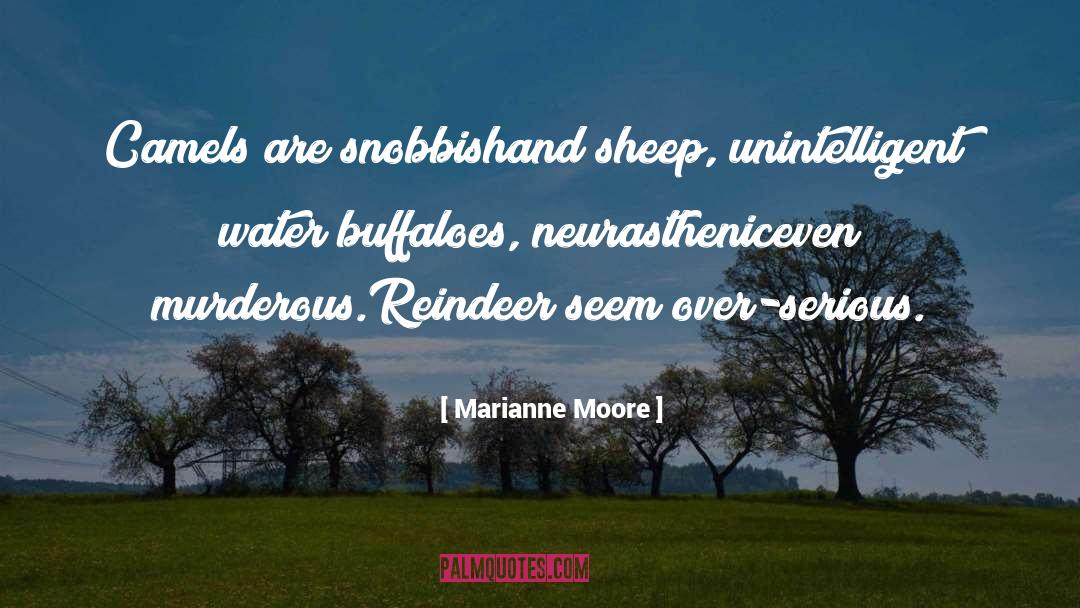Marianne Moore Quotes: Camels are snobbish<br>and sheep, unintelligent;