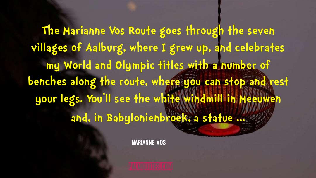 Marianne Vos Quotes: The Marianne Vos Route goes