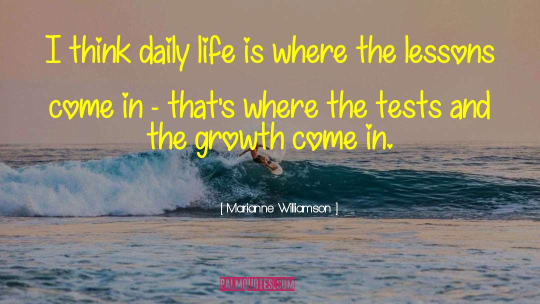 Marianne Williamson Quotes: I think daily life is