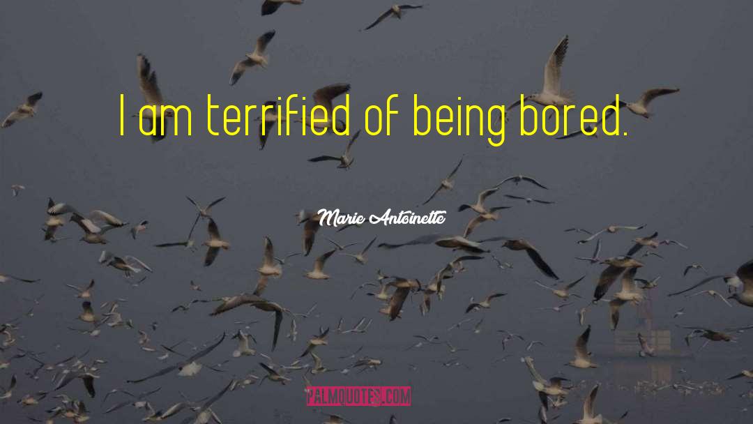 Marie Antoinette Quotes: I am terrified of being