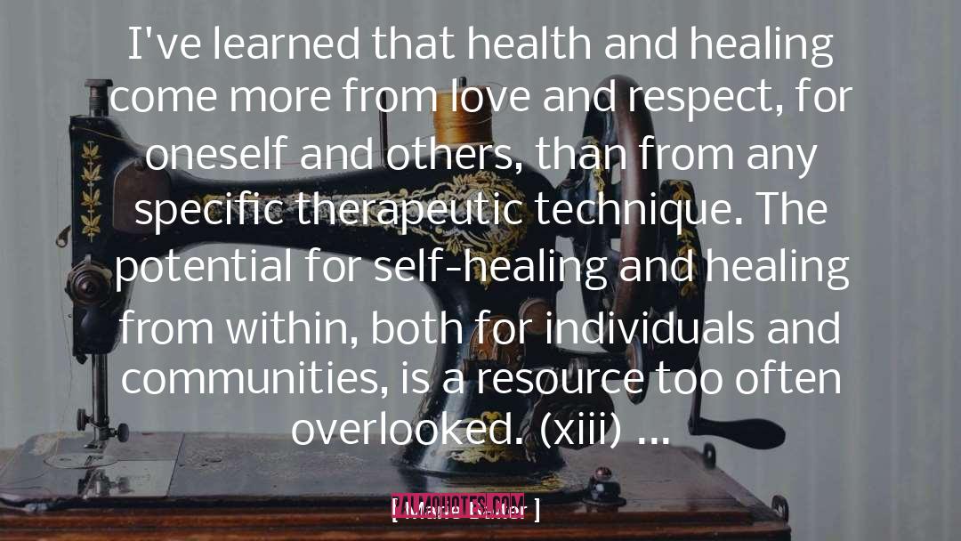 Marie Balter Quotes: I've learned that health and