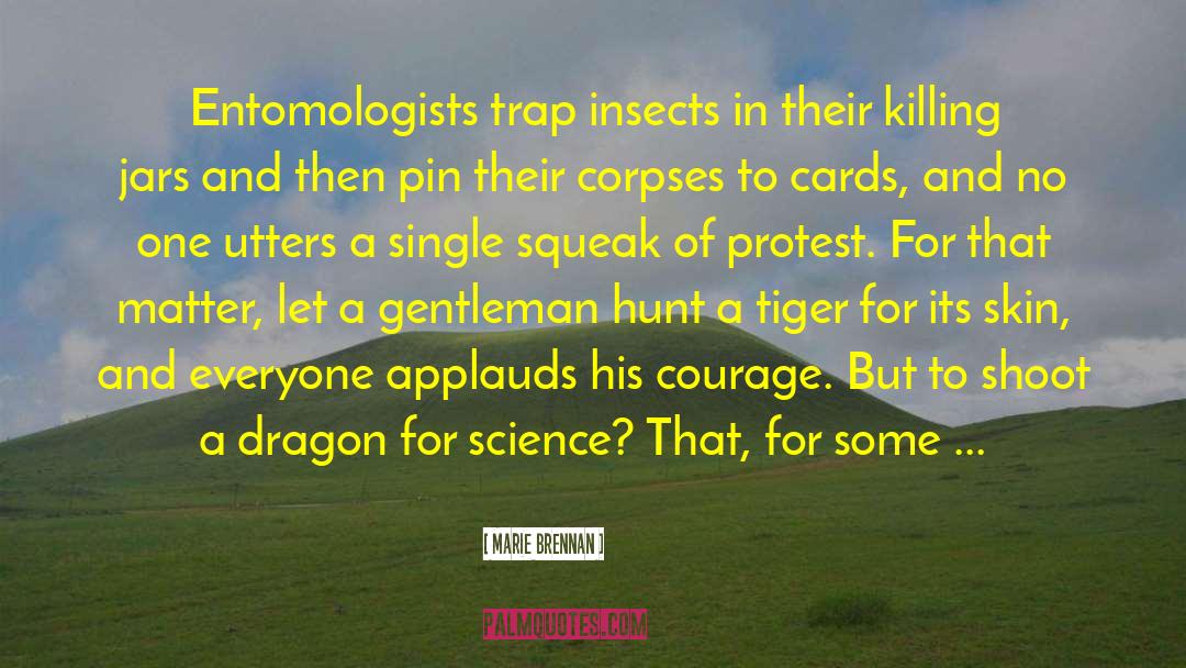 Marie Brennan Quotes: Entomologists trap insects in their