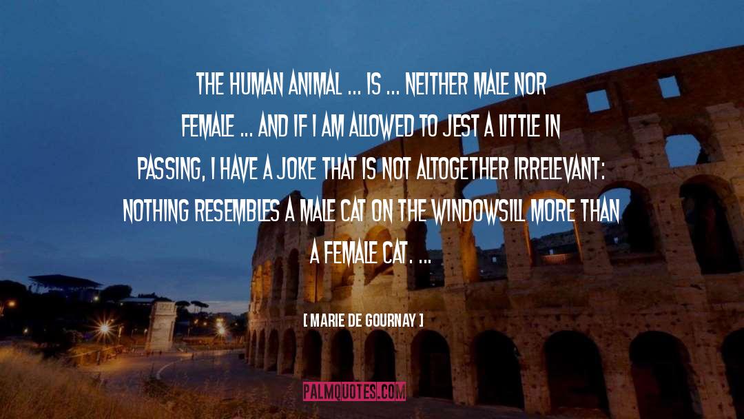 Marie De Gournay Quotes: The human animal ... is