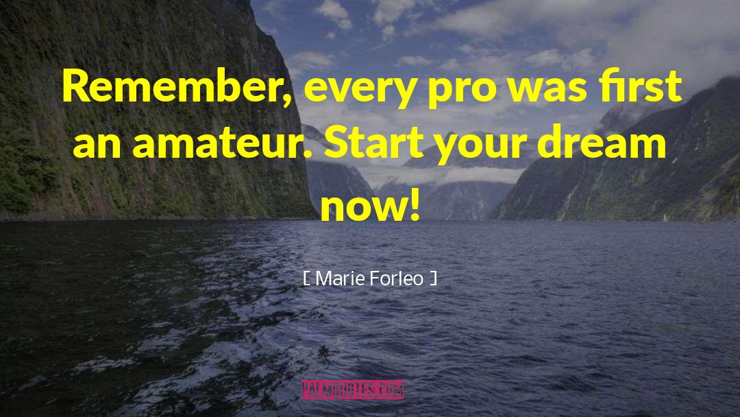 Marie Forleo Quotes: Remember, every pro was first