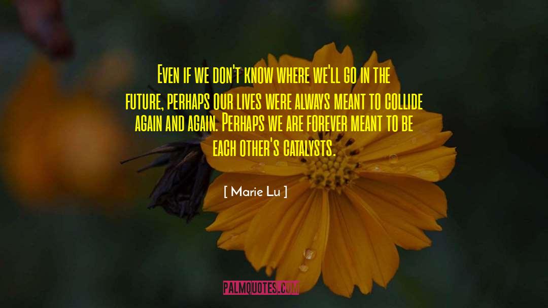 Marie Lu Quotes: Even if we don't know