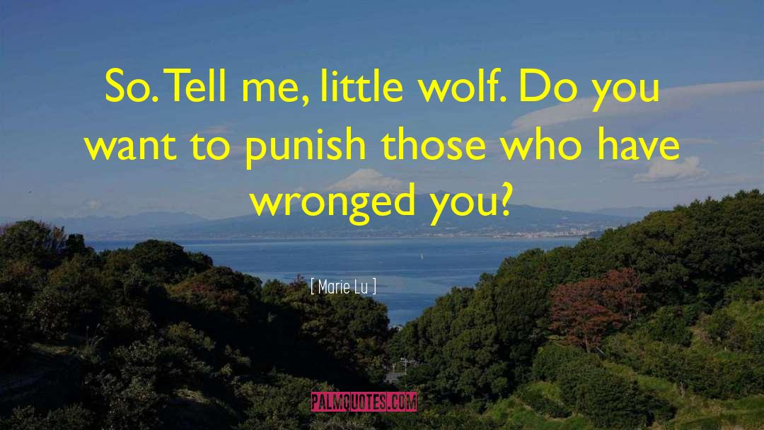 Marie Lu Quotes: So. Tell me, little wolf.