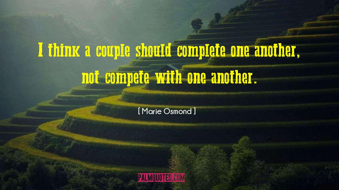 Marie Osmond Quotes: I think a couple should