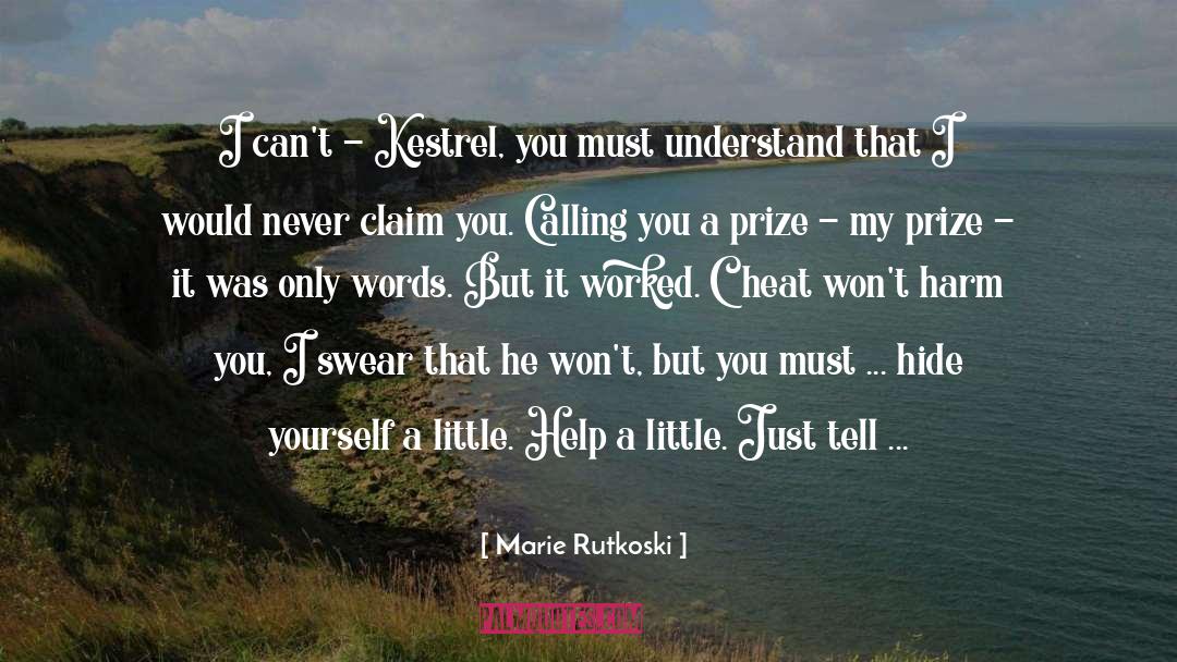 Marie Rutkoski Quotes: I can't - Kestrel, you
