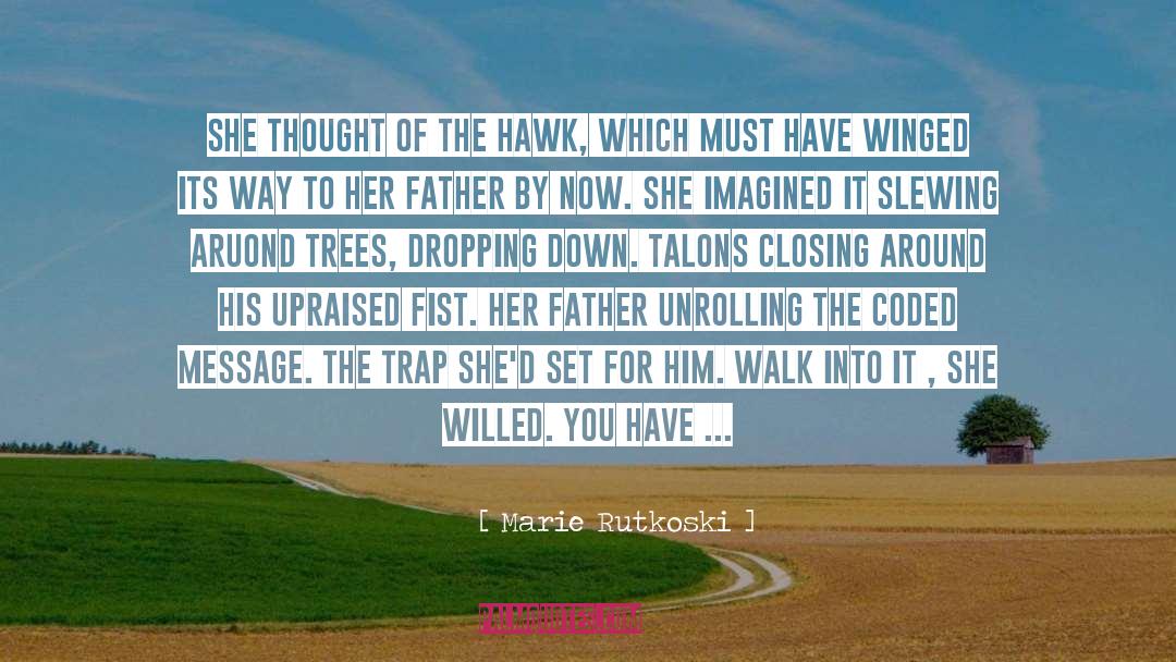 Marie Rutkoski Quotes: She thought of the hawk,