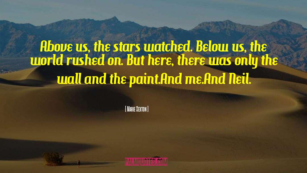 Marie Sexton Quotes: Above us, the stars watched.