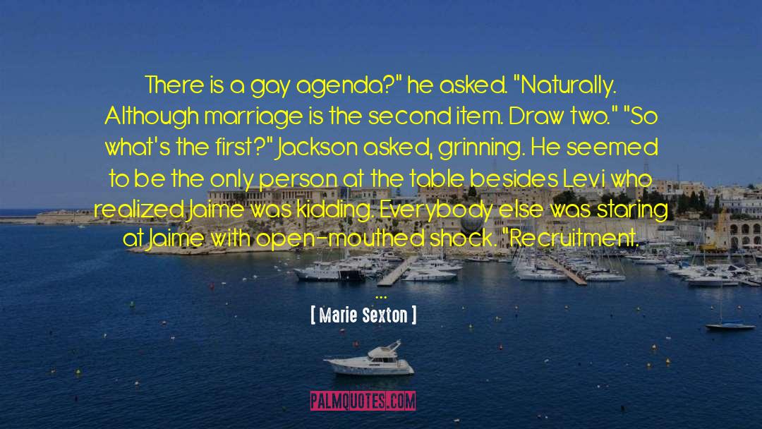 Marie Sexton Quotes: There is a gay agenda?
