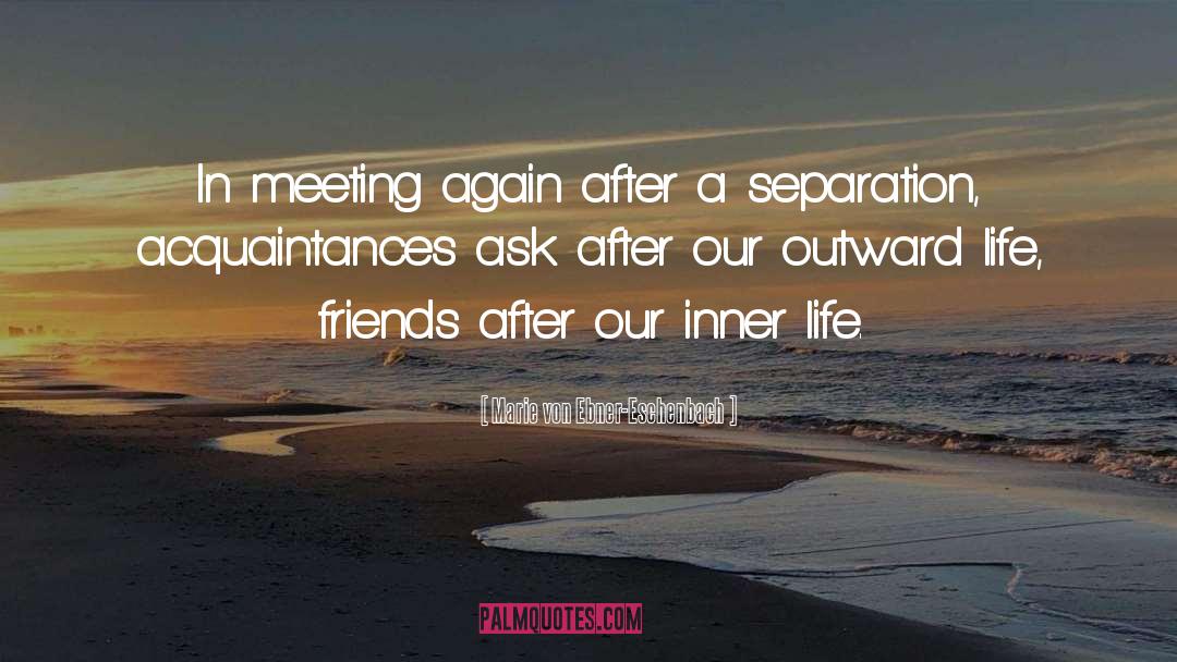 Marie Von Ebner-Eschenbach Quotes: In meeting again after a